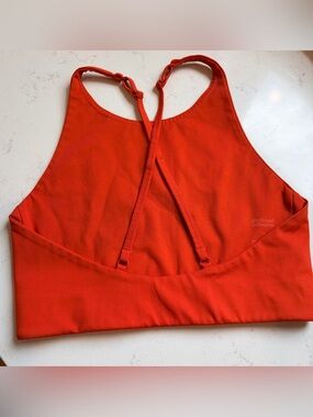Orange Adjustable Strap Girlfriend Collective Sports Bra